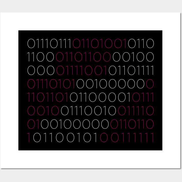 Will You Marry Me Binary Code, Marriage binary code, Proposal Binary code Wall Art by smartrocket